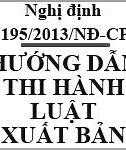 Nghị Định Hướng Dẫn Luật Xuất Bản